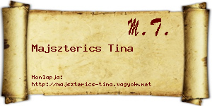 Majszterics Tina névjegykártya